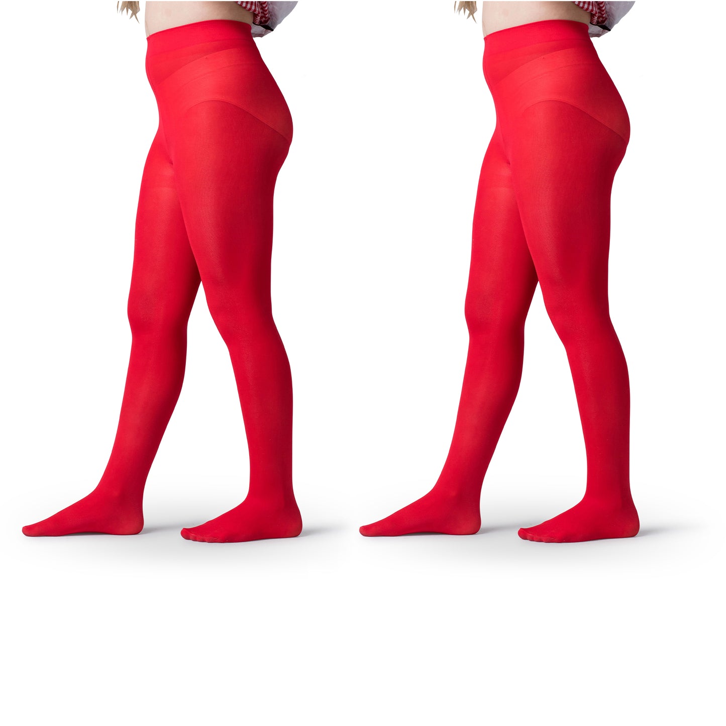 Girls Opaque Footed School Tights- 2 Pairs