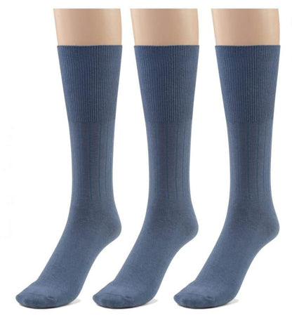 Men's Diabetic Cotton Crew Dress Socks