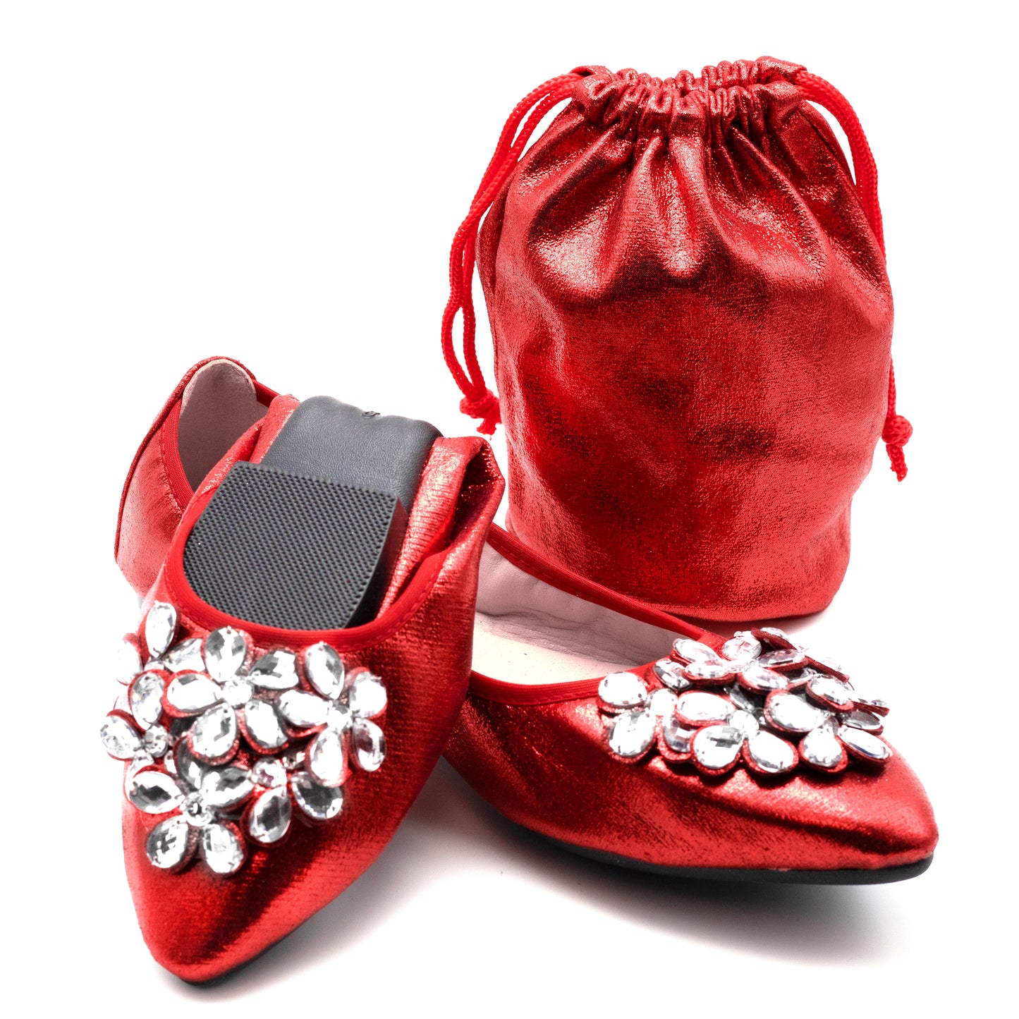 Silky Toes Foldable Flats for Women Dressy Ballet Shoes for Purse