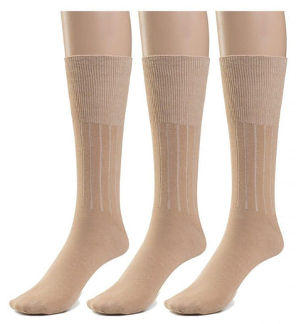 Men's Diabetic Cotton Crew Dress Socks