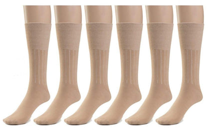 Men's Diabetic Cotton Crew Dress Socks