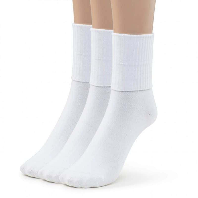 Girls Boys Turn Cuff Bamboo Casual Socks, Triple Roll Dress Crew Socks