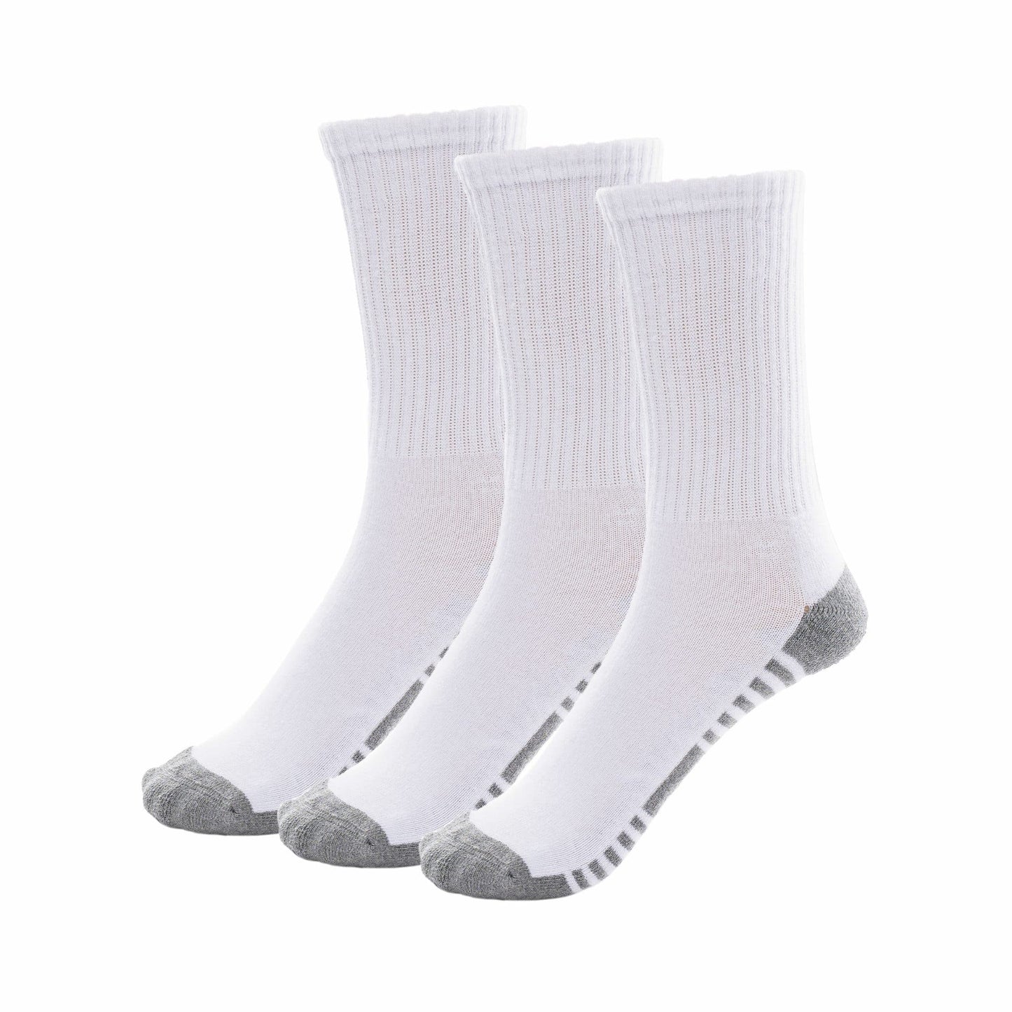 Boys Bamboo Crew Cushioned Athletic Socks with Seamless Toe- 3 Pairs