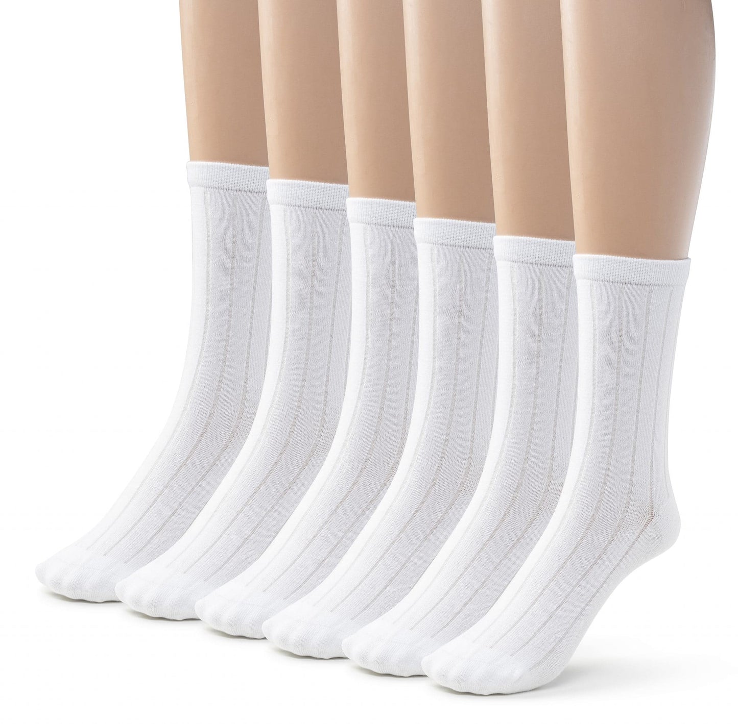 Kids Girls Boys Bamboo Ribbed Crew School Socks