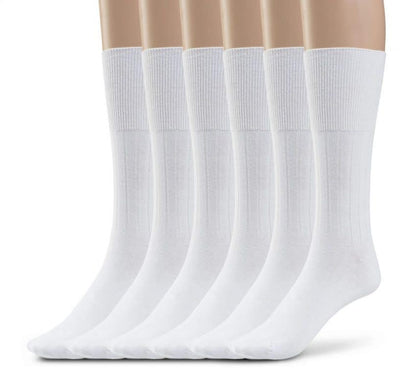 Men's Diabetic Cotton Crew Dress Socks