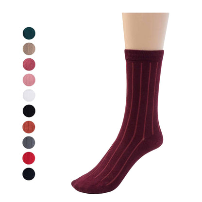 Women's Bamboo Ribbed Crew Socks