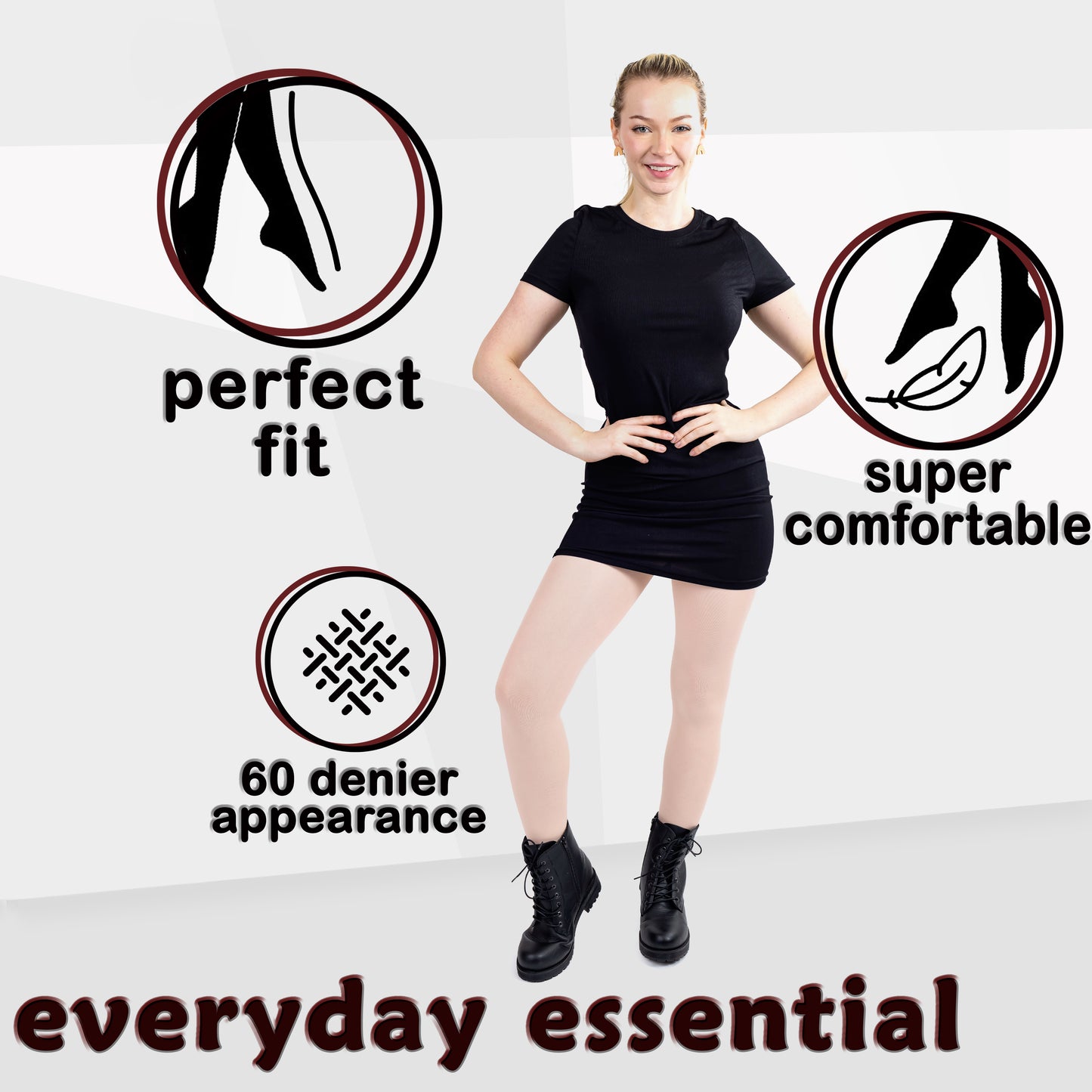 Women's Opaque Microfiber Comfort Tights
