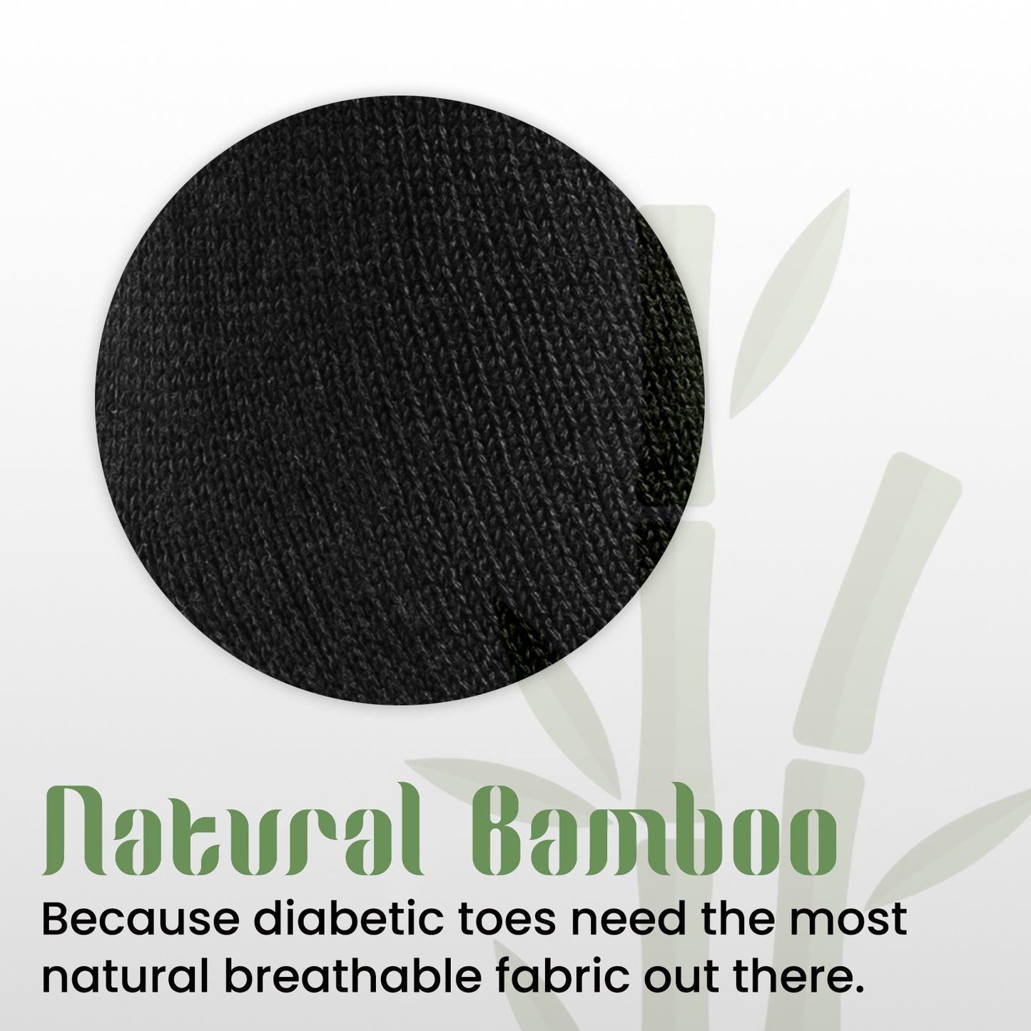 Men's Bamboo Diabetic Seamless Non-Binding Crew Socks