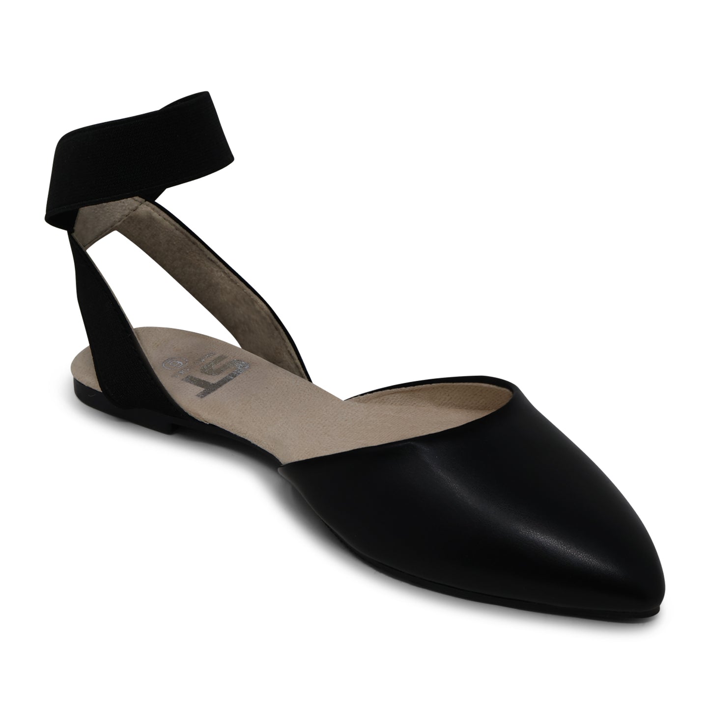 Silky Toes Foldable Flats for Women Dress Ankle Strap Shoes with Purse Black Suede