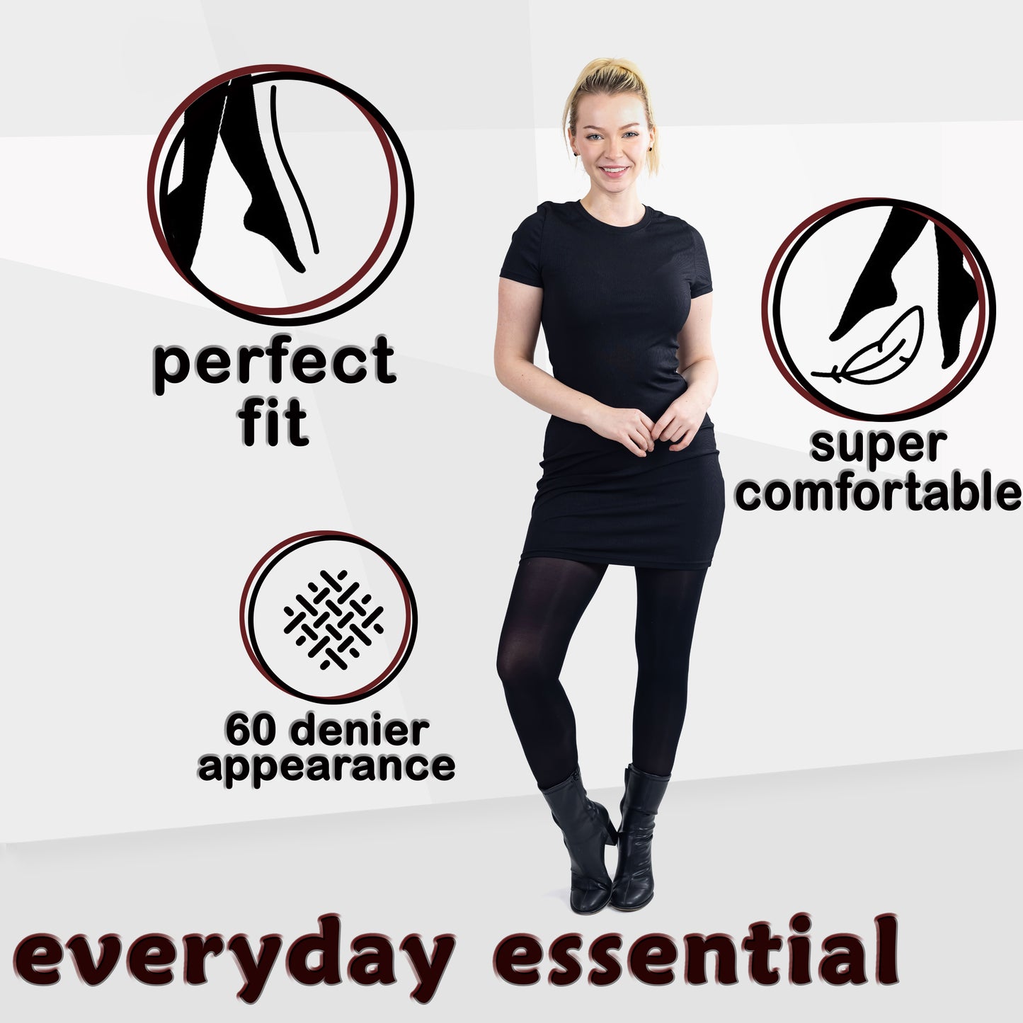 Women's Opaque Microfiber Comfort Tights