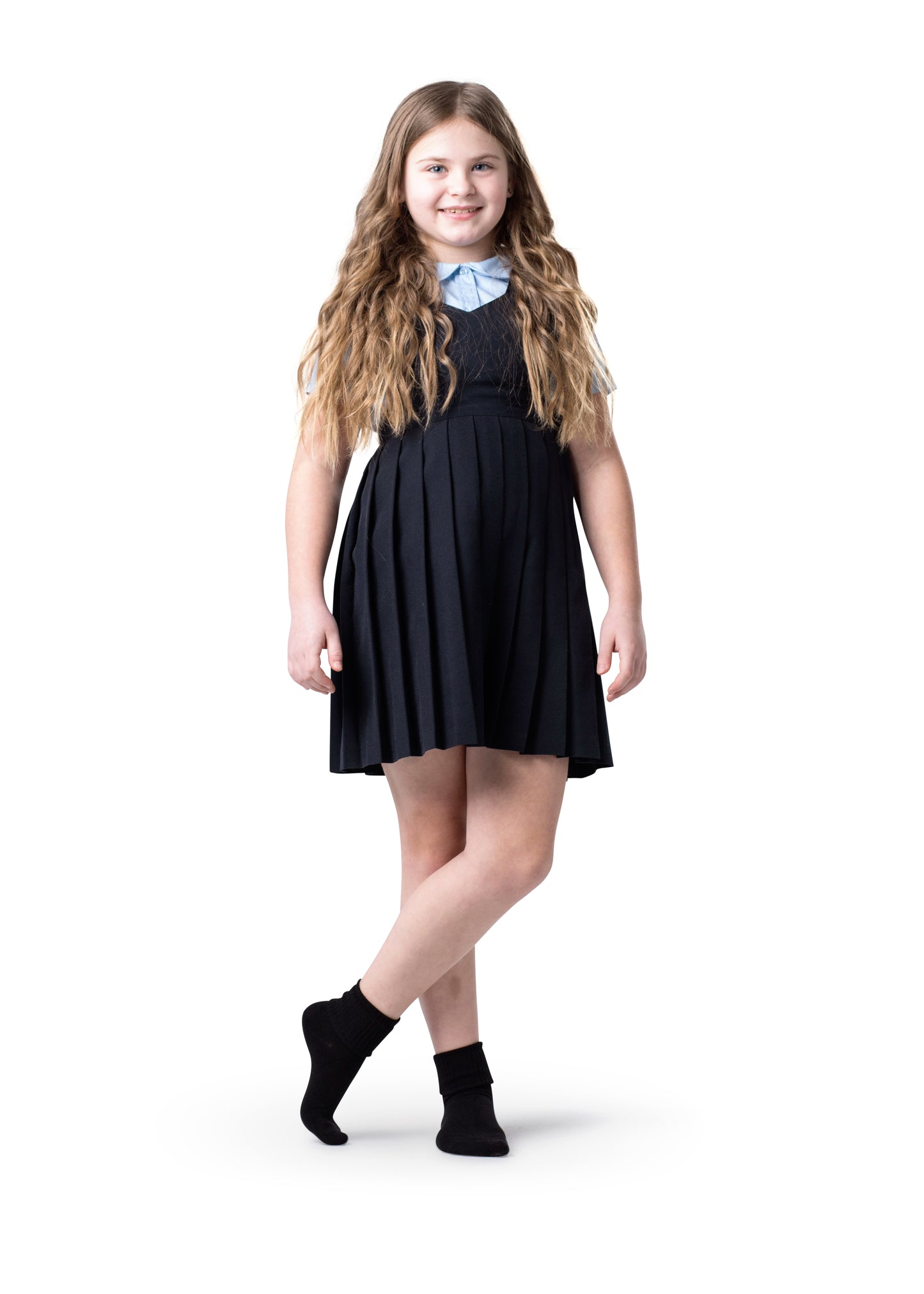 Girls Boys Turn Cuff Bamboo Casual Socks, Triple Roll Dress Crew Socks