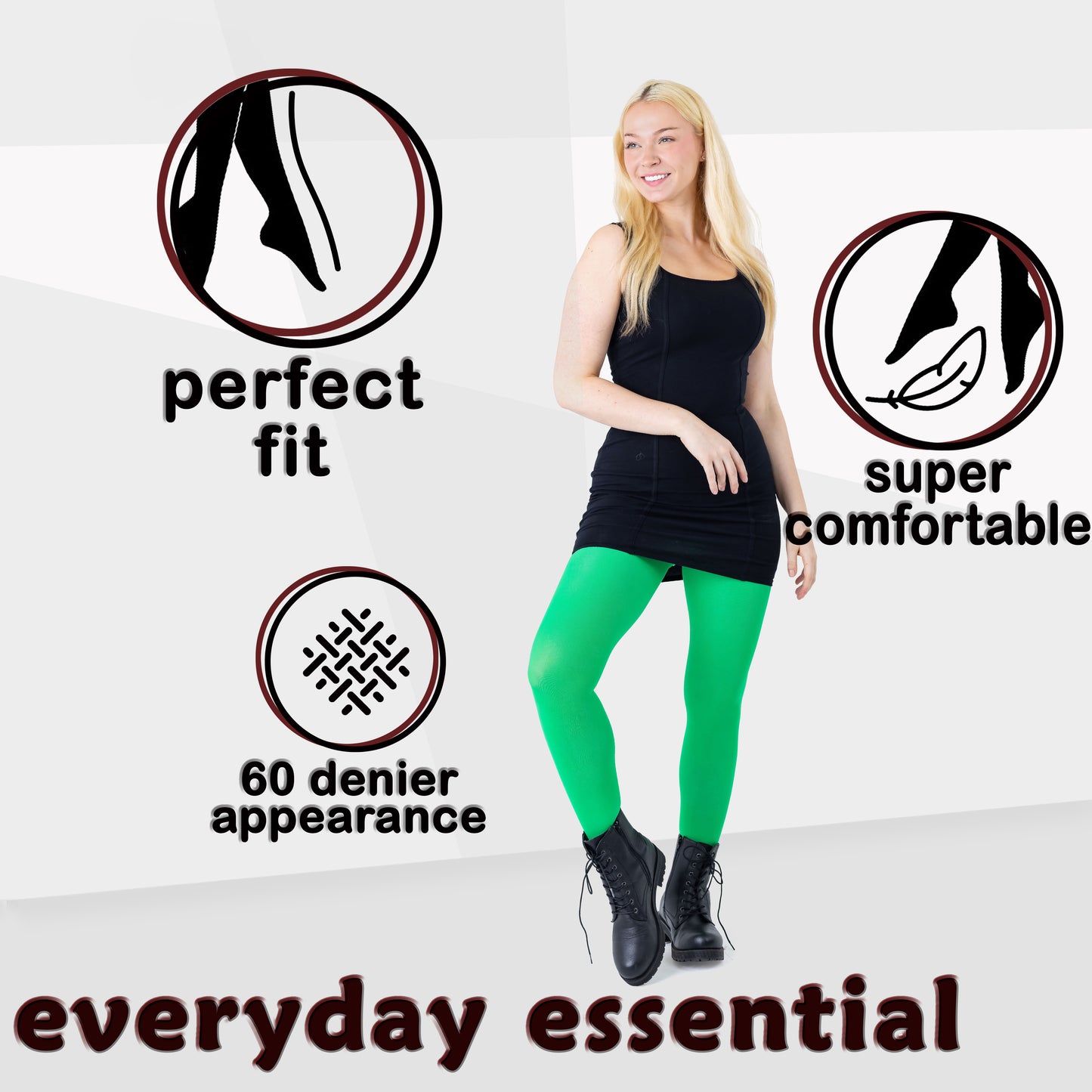Women's Opaque Microfiber Comfort Tights