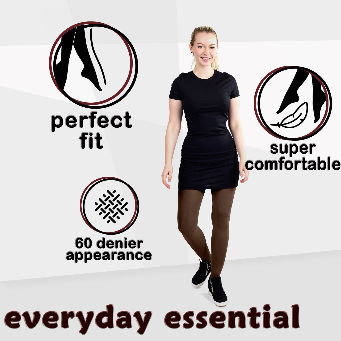 Women's Opaque Microfiber Comfort Tights