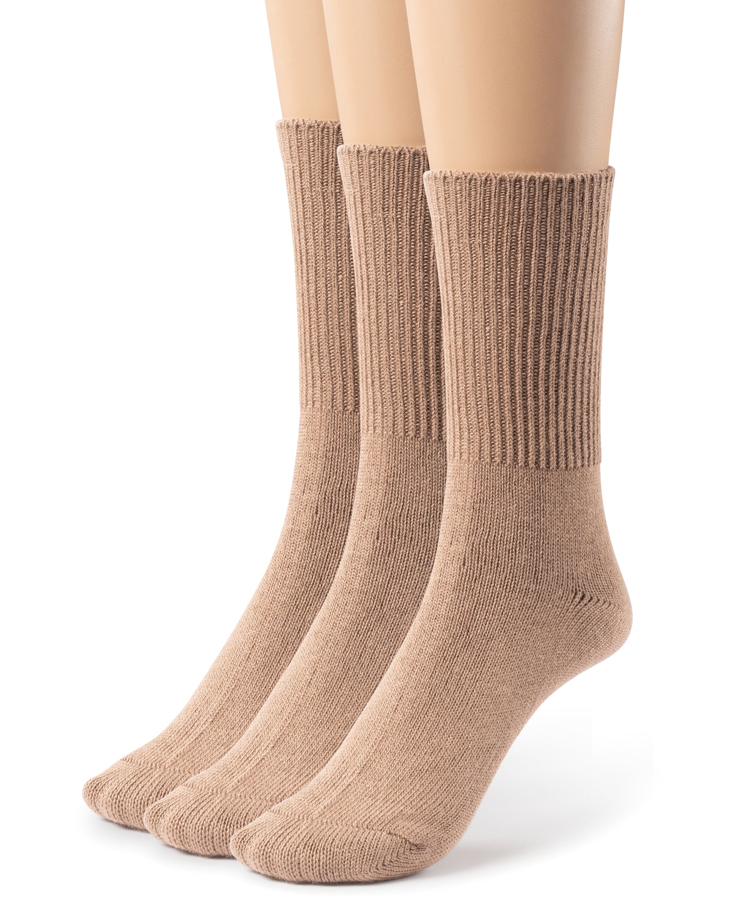 Men's Bamboo Diabetic Seamless Non-Binding Crew Socks