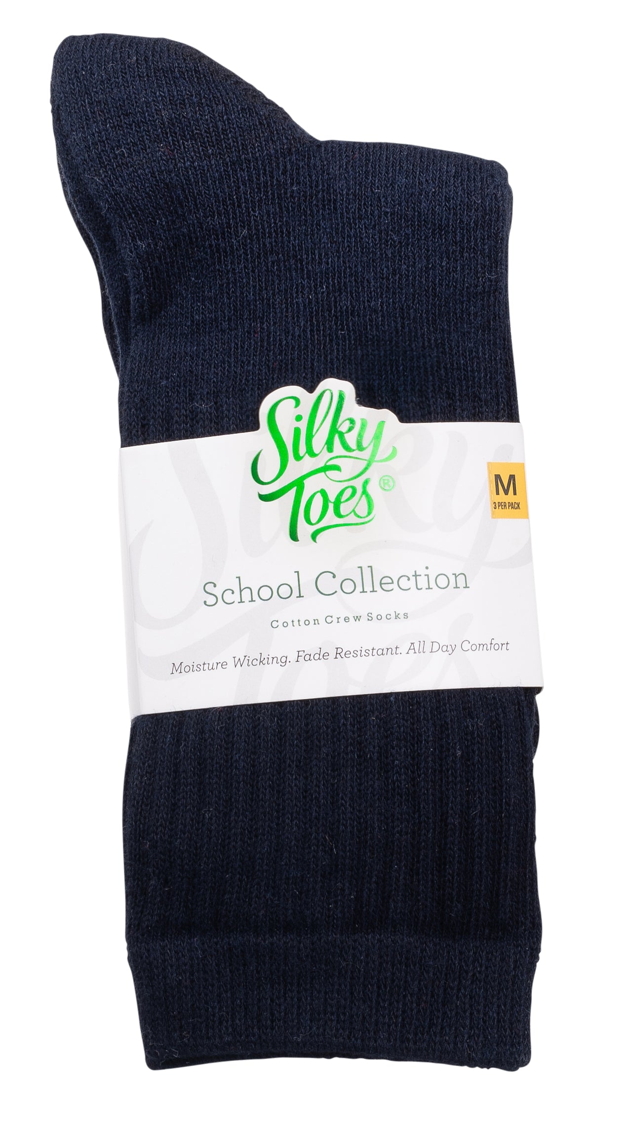 Boys Cotton School Crew Socks- 3 Per Pack