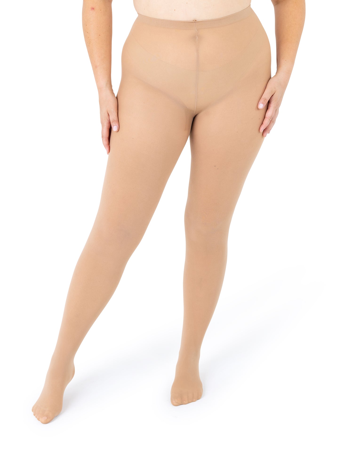 Women's Opaque Plus Size Tights 60 Denier Nylons - 2 Pairs