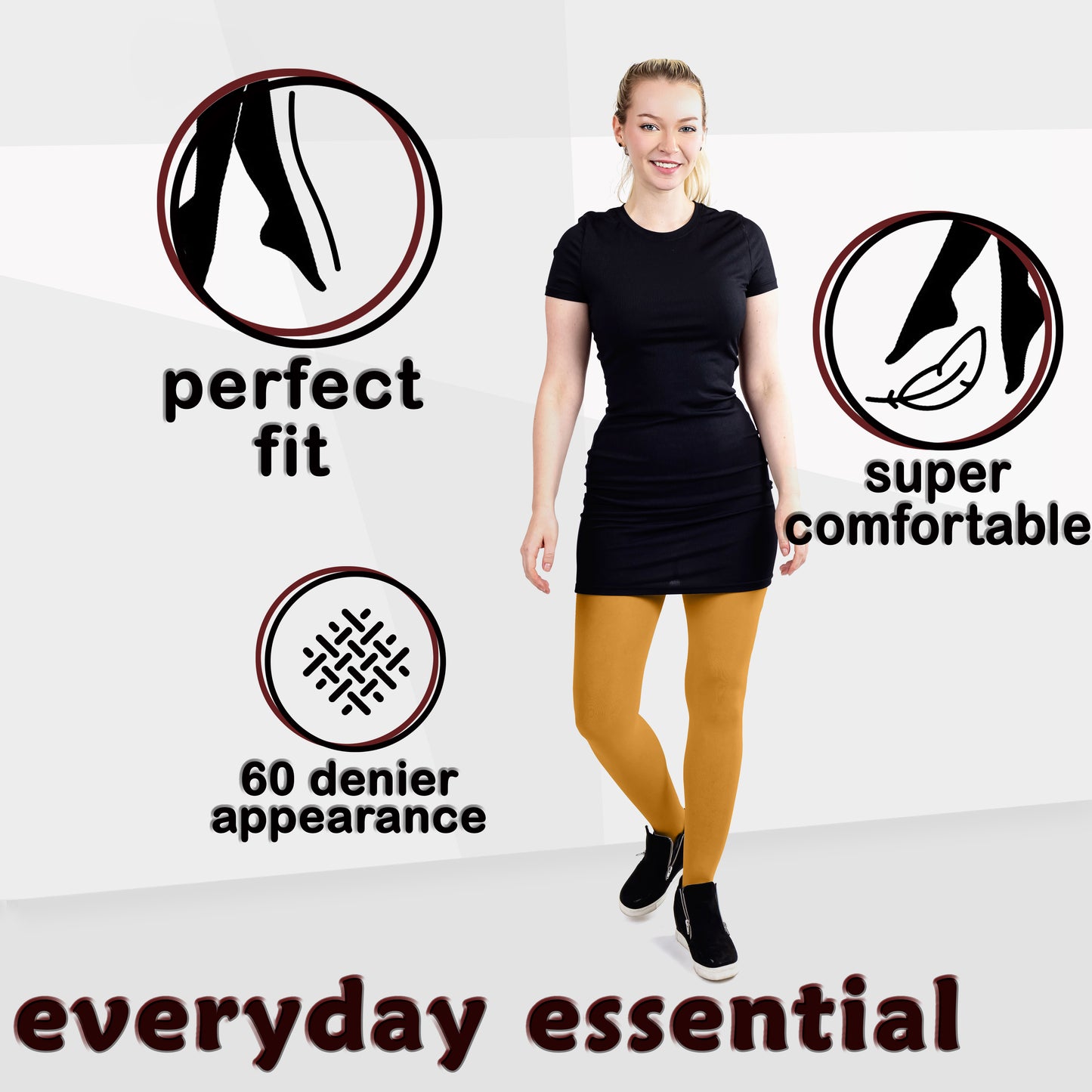 Women's Opaque Microfiber Comfort Tights