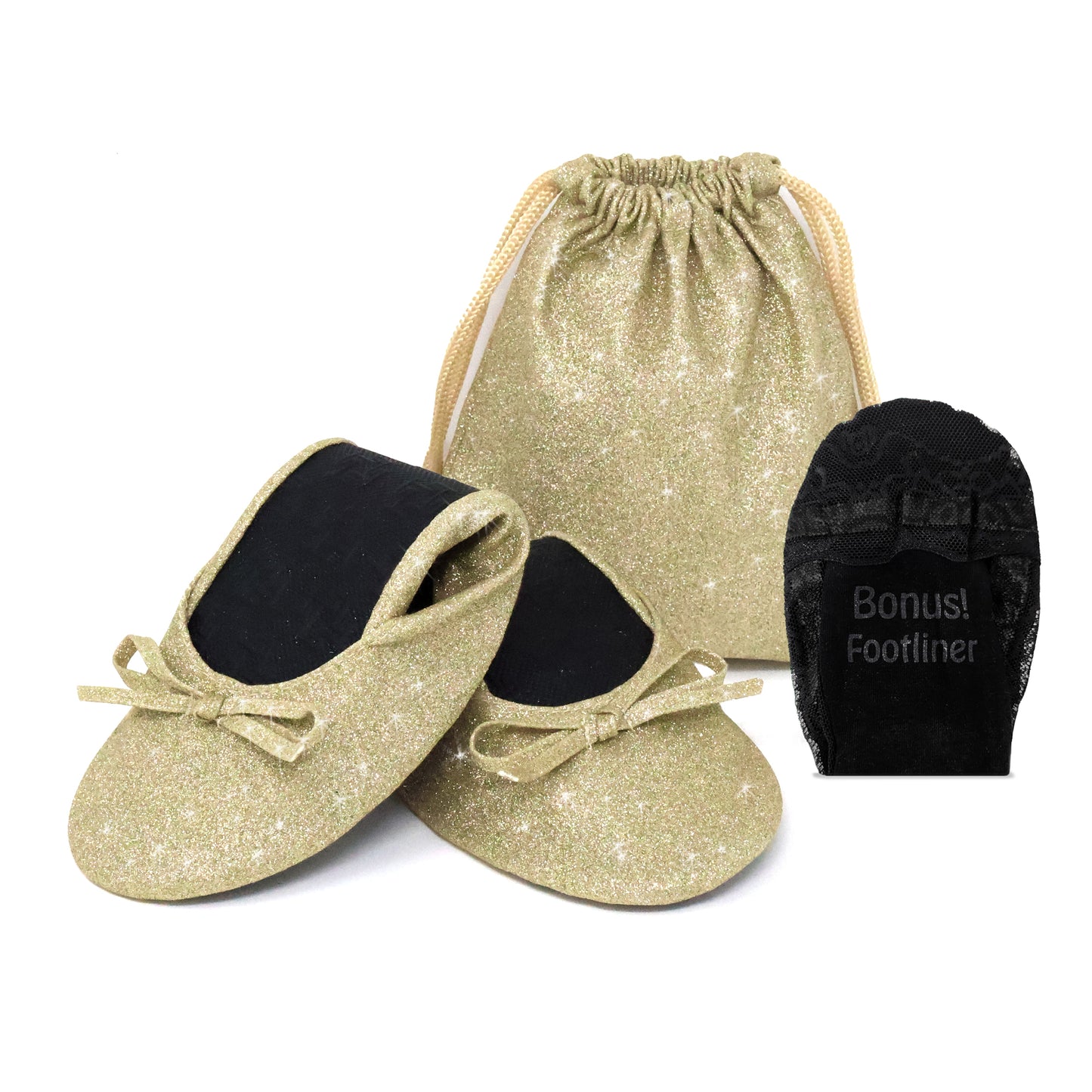 Glitter Flats Foldable | Women's Flats