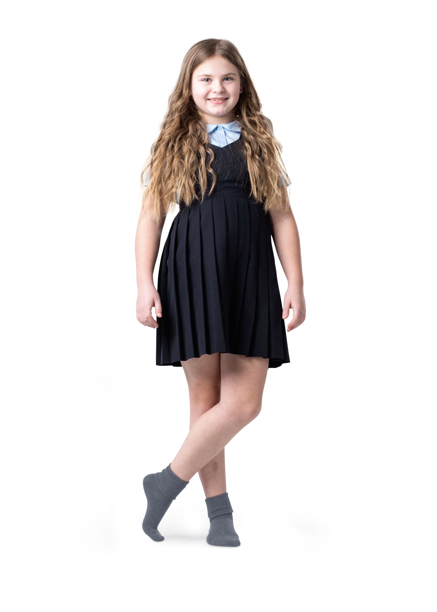 Girls Boys Turn Cuff Bamboo Casual Socks, Triple Roll Dress Crew Socks