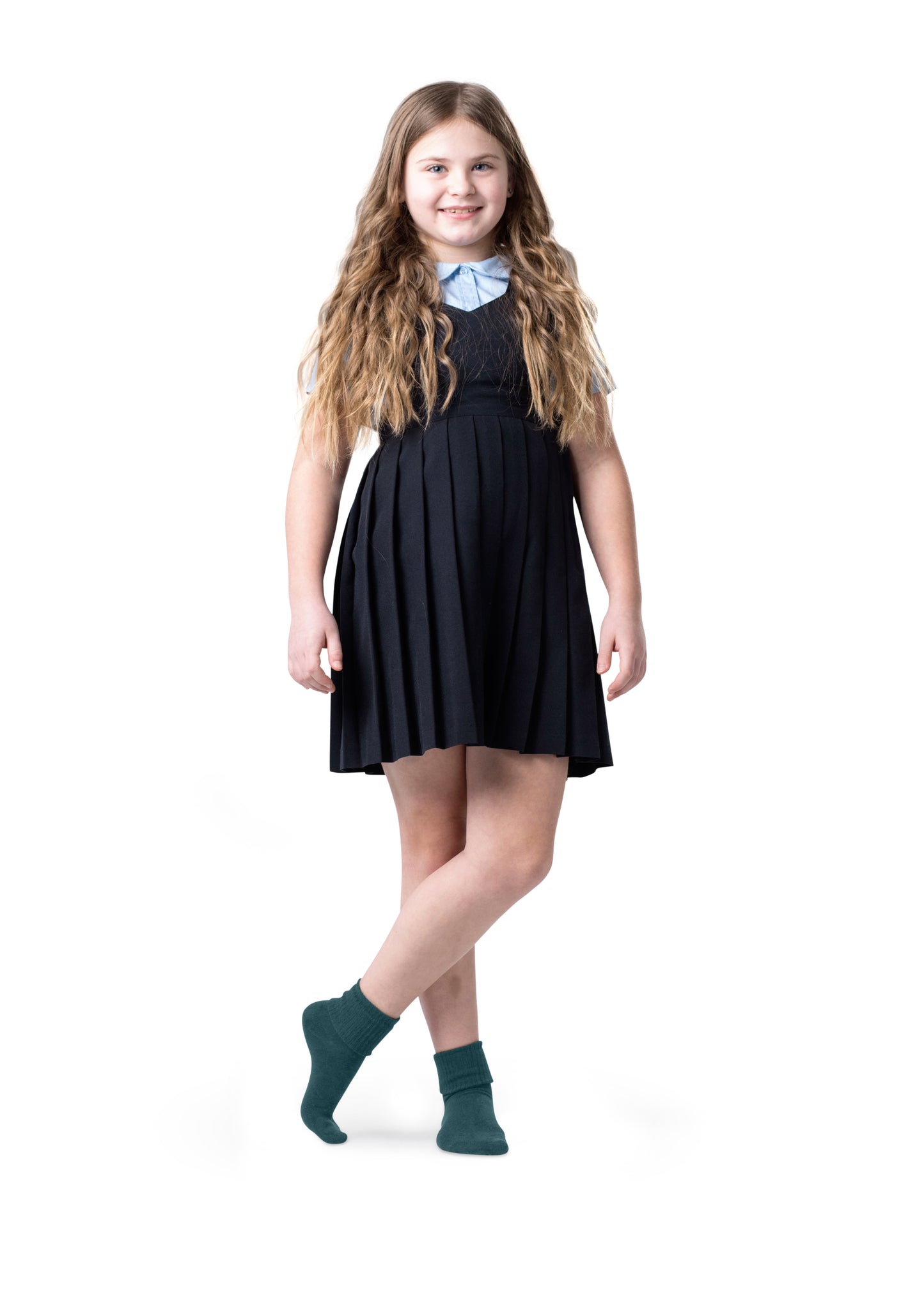 Girls Boys Turn Cuff Bamboo Casual Socks, Triple Roll Dress Crew Socks