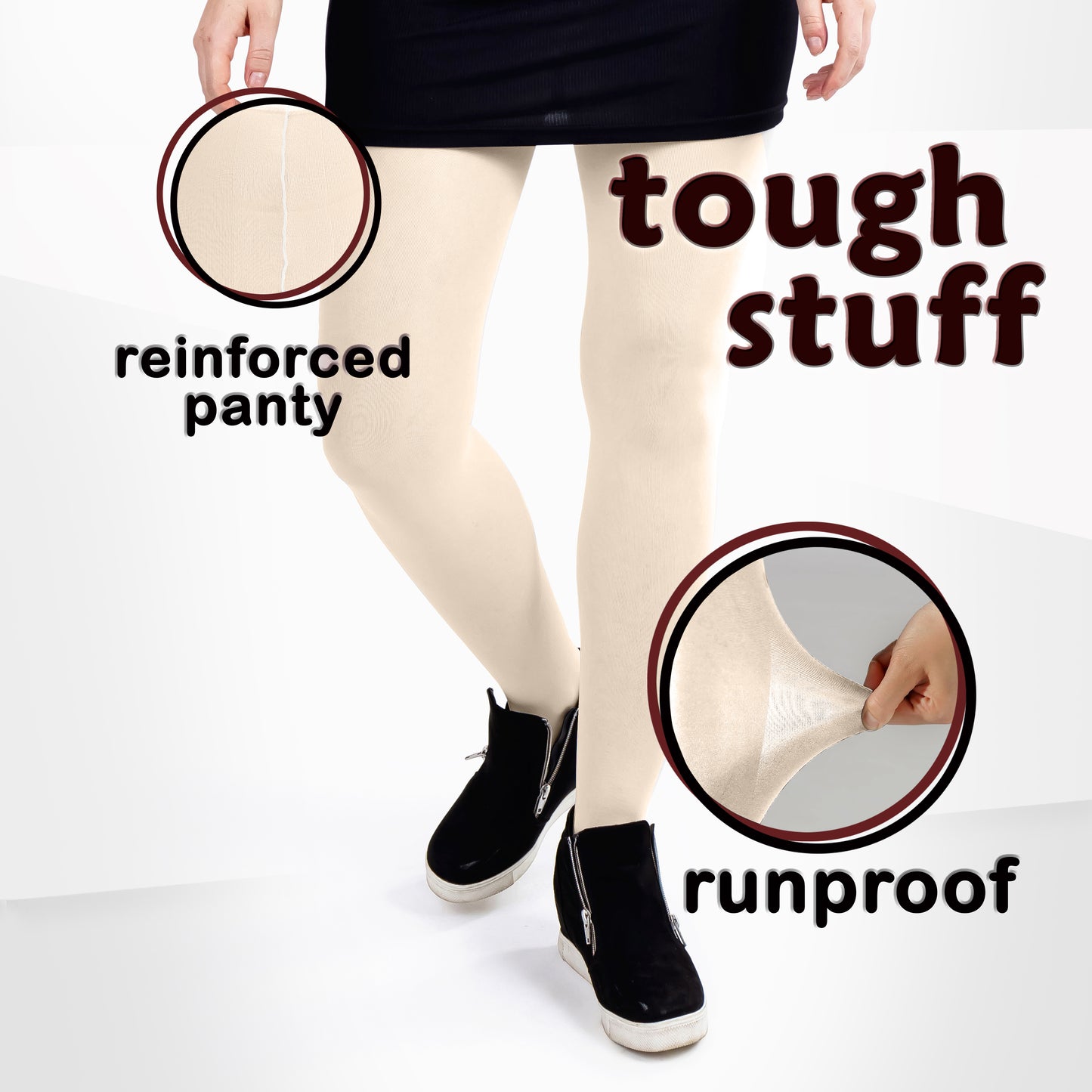 Women's Opaque Microfiber Comfort Tights