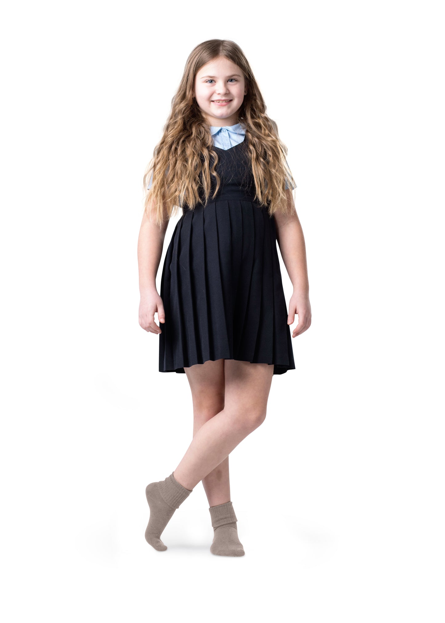 Girls Boys Turn Cuff Bamboo Casual Socks, Triple Roll Dress Crew Socks