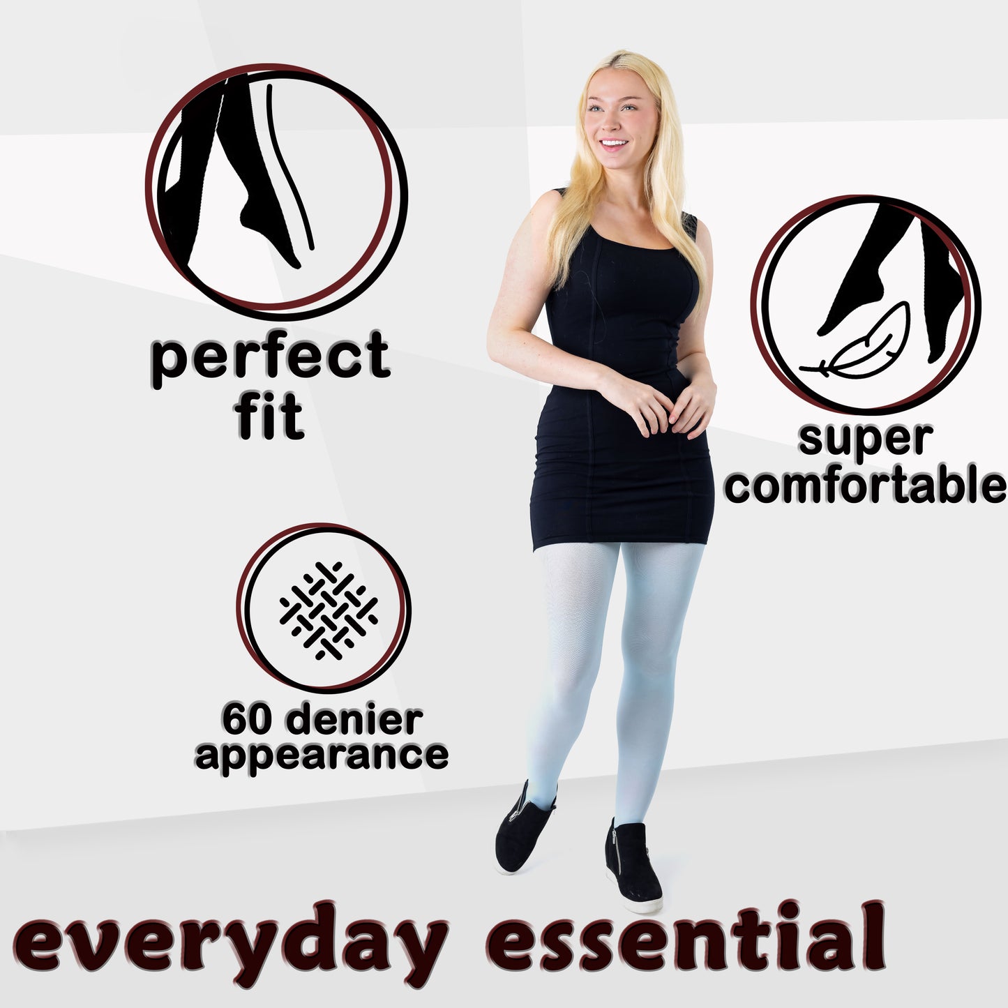 Women's Opaque Microfiber Comfort Tights