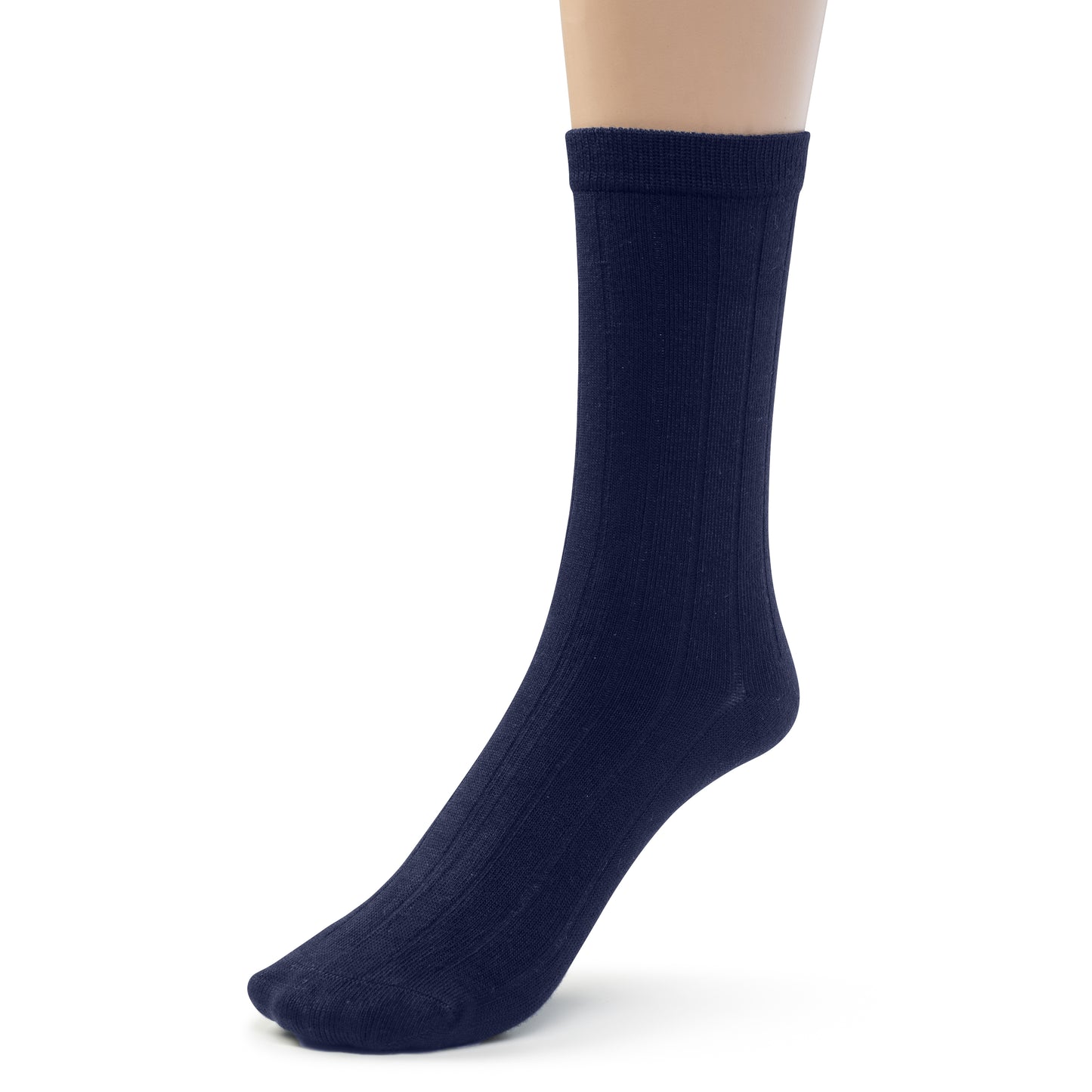 Kids Girls Boys Bamboo Ribbed Crew School Socks