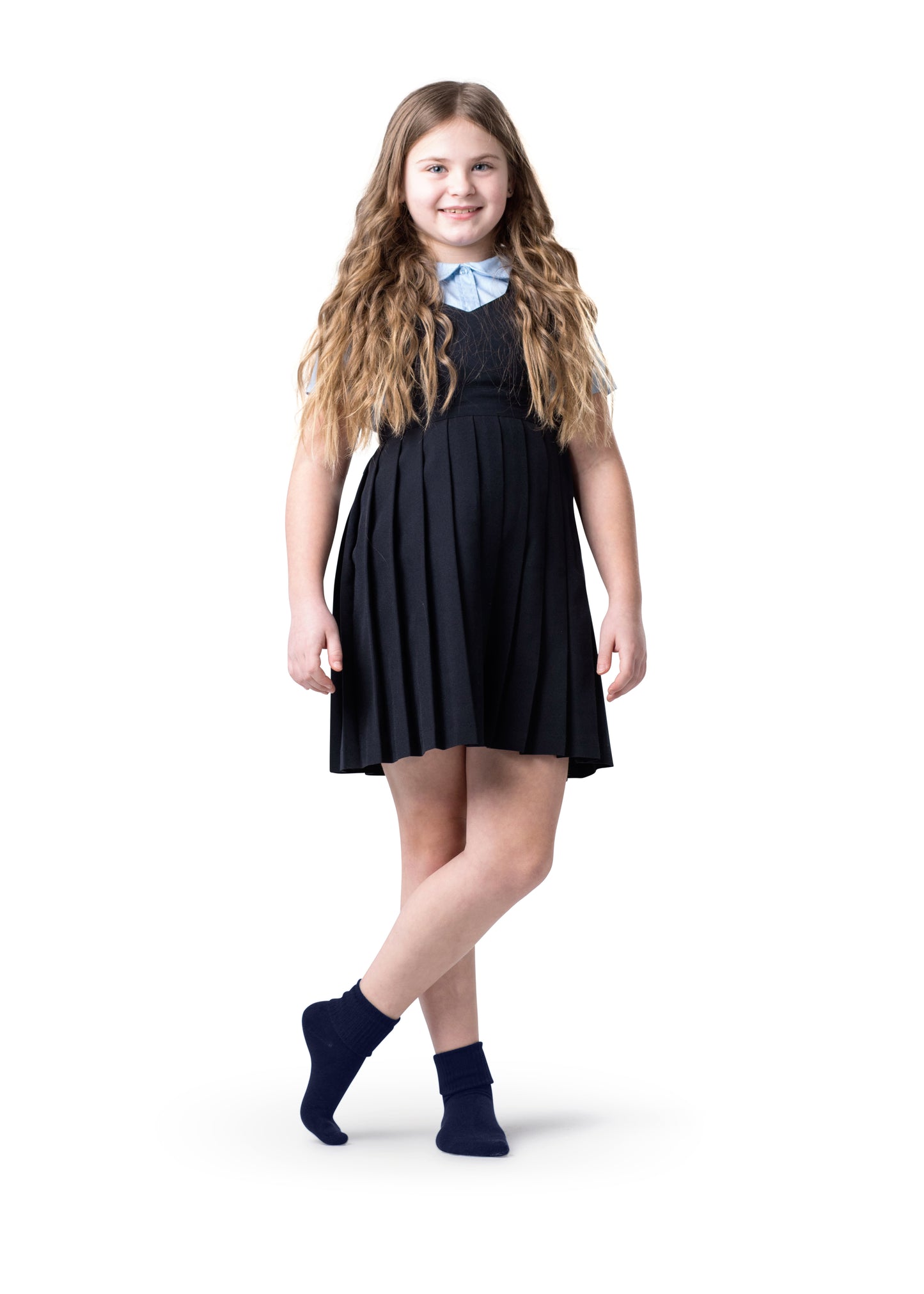 Girls Boys Turn Cuff Bamboo Casual Socks, Triple Roll Dress Crew Socks