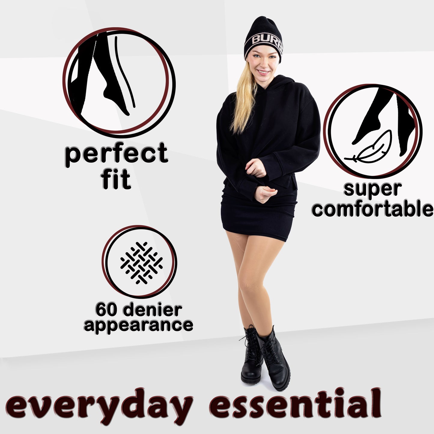 Women's Opaque Microfiber Comfort Tights