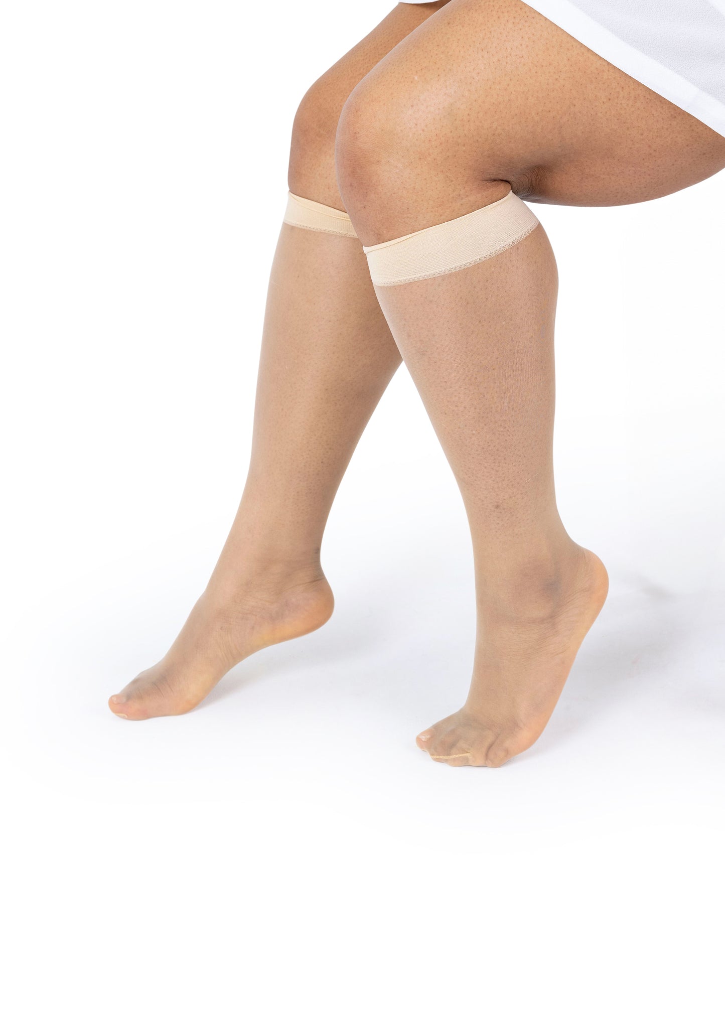 Women's Plus Size Sheer Knee High Socks- 6 Pairs