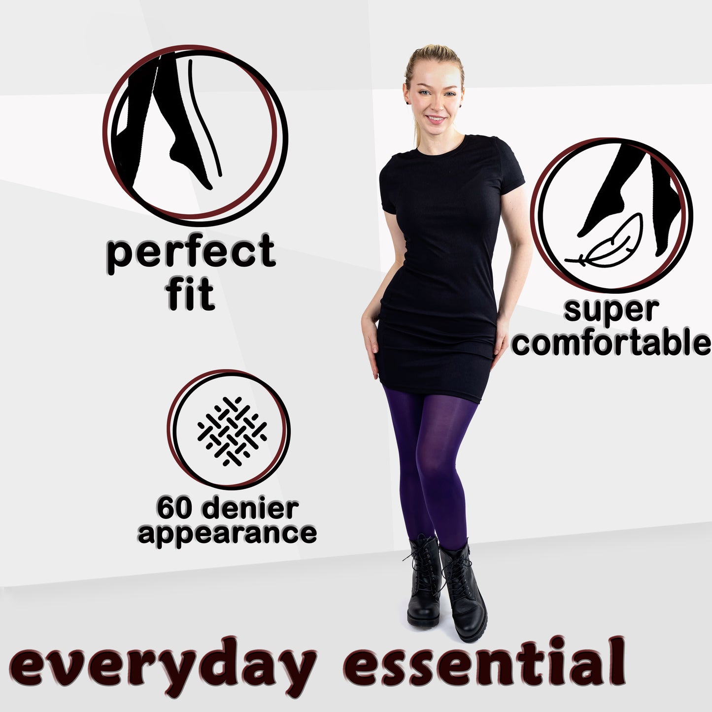 Women's Opaque Microfiber Comfort Tights