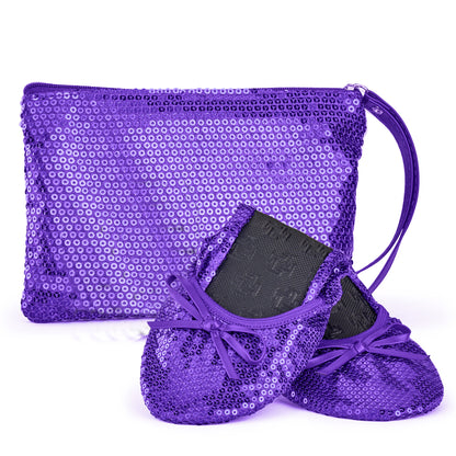 Sparkle Flat / Sequin Flat Foldable Ballet Flat Women's