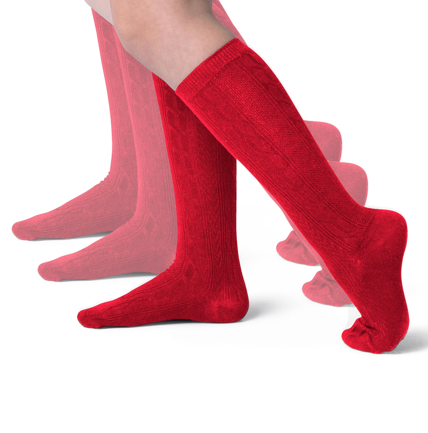 Girls Bamboo Cabled Knee High School Socks- 3 Pairs