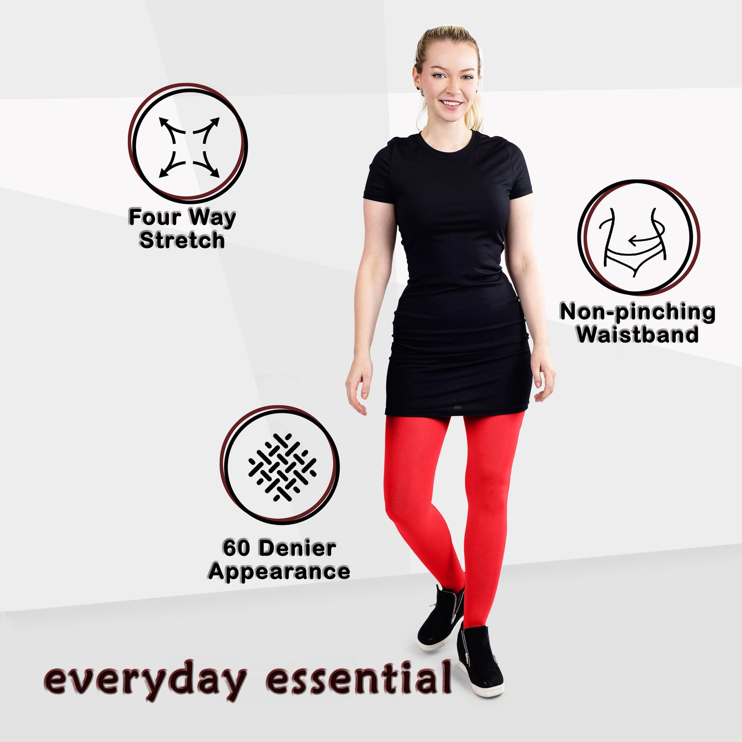 Women's Opaque Microfiber Comfort Tights