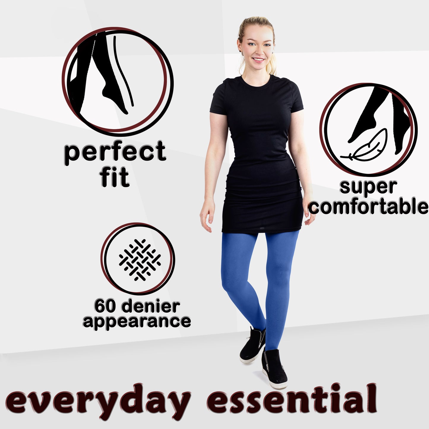 Women's Opaque Microfiber Comfort Tights