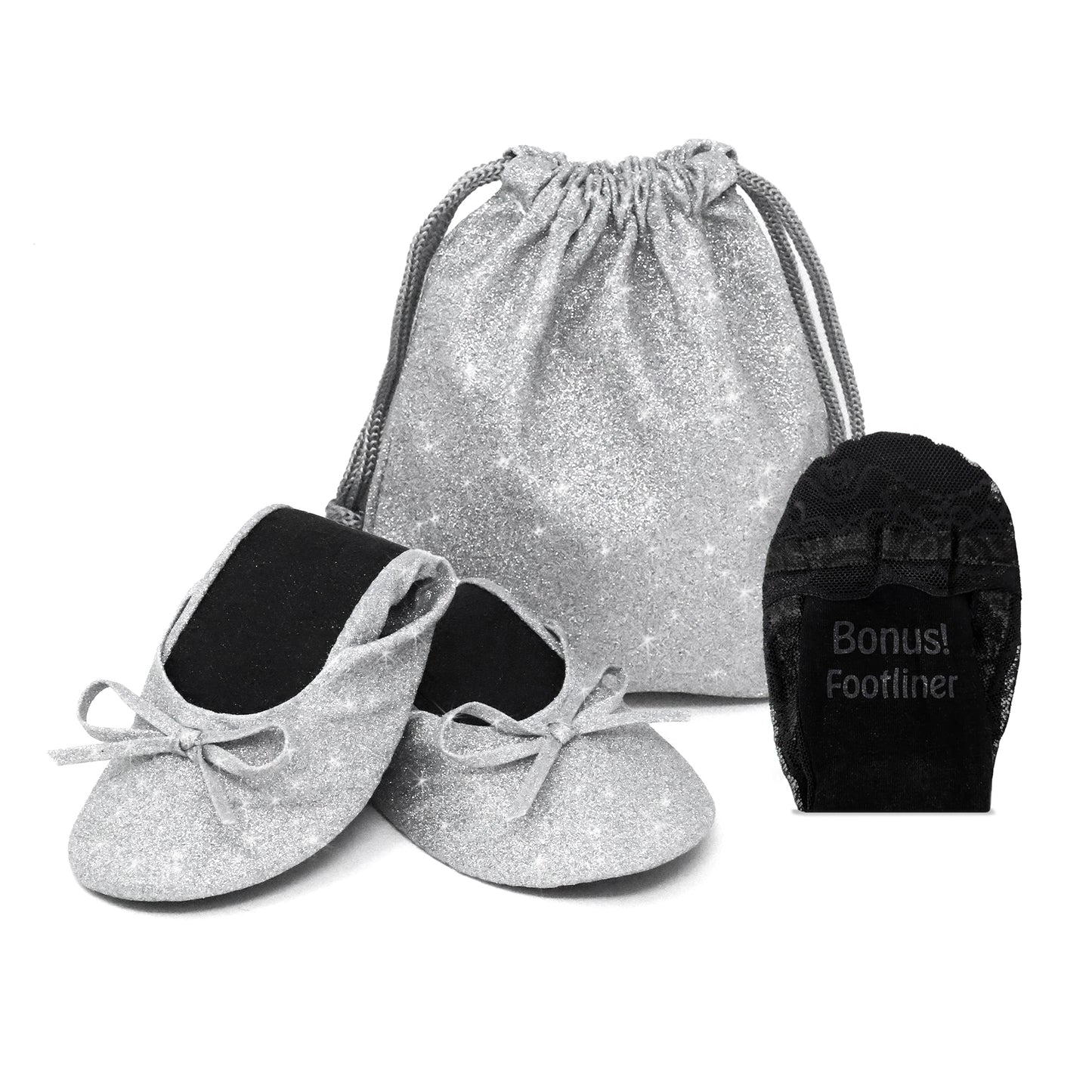 Glitter Flats Foldable | Women's Flats