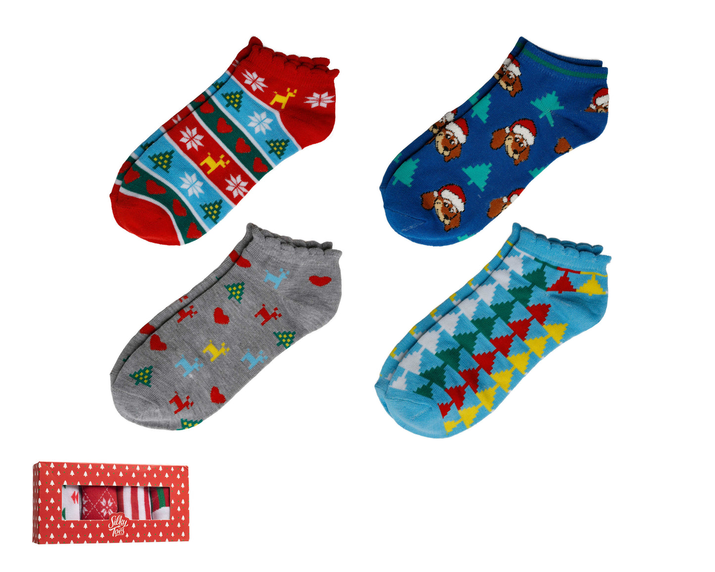 Women's Holiday Socks For Christmas in Gift Box
