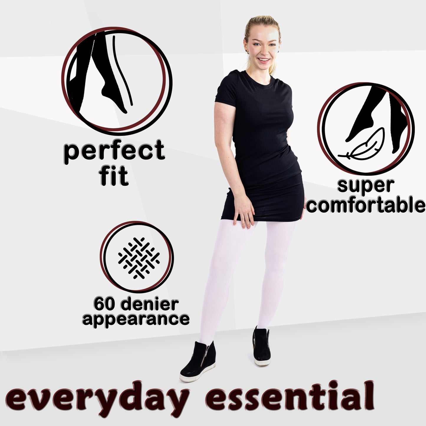 Women's Opaque Microfiber Comfort Tights